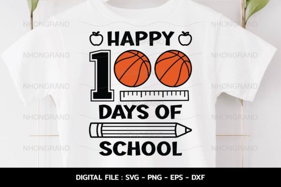 Happy 100 Days of School Basketball Svg Review